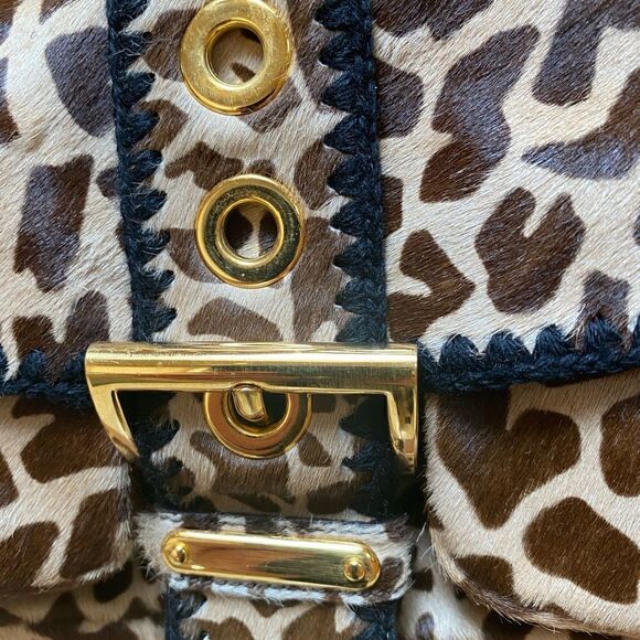 Vintage PRADA Leopard print fur evening bag - Picture 3 of 11